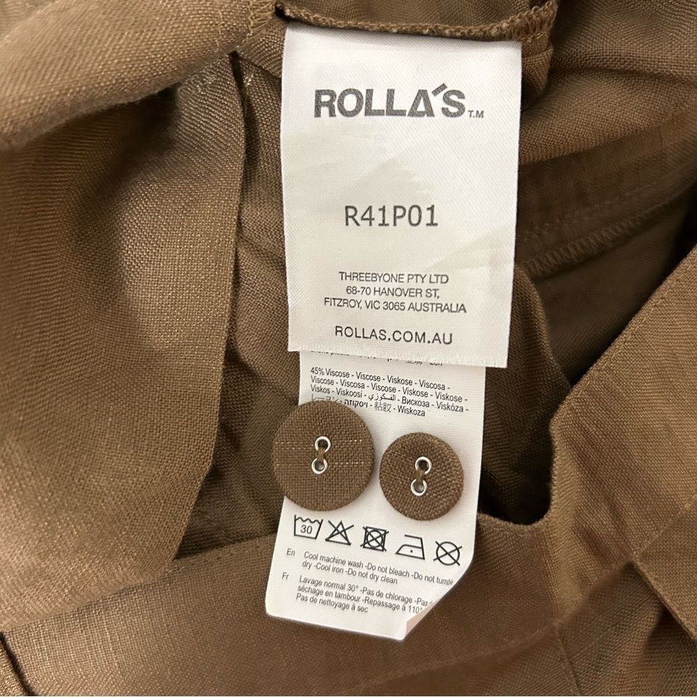 Rolla's Chloe Pleated Linen Blend Pants Size 12 - Picture 11 of 12